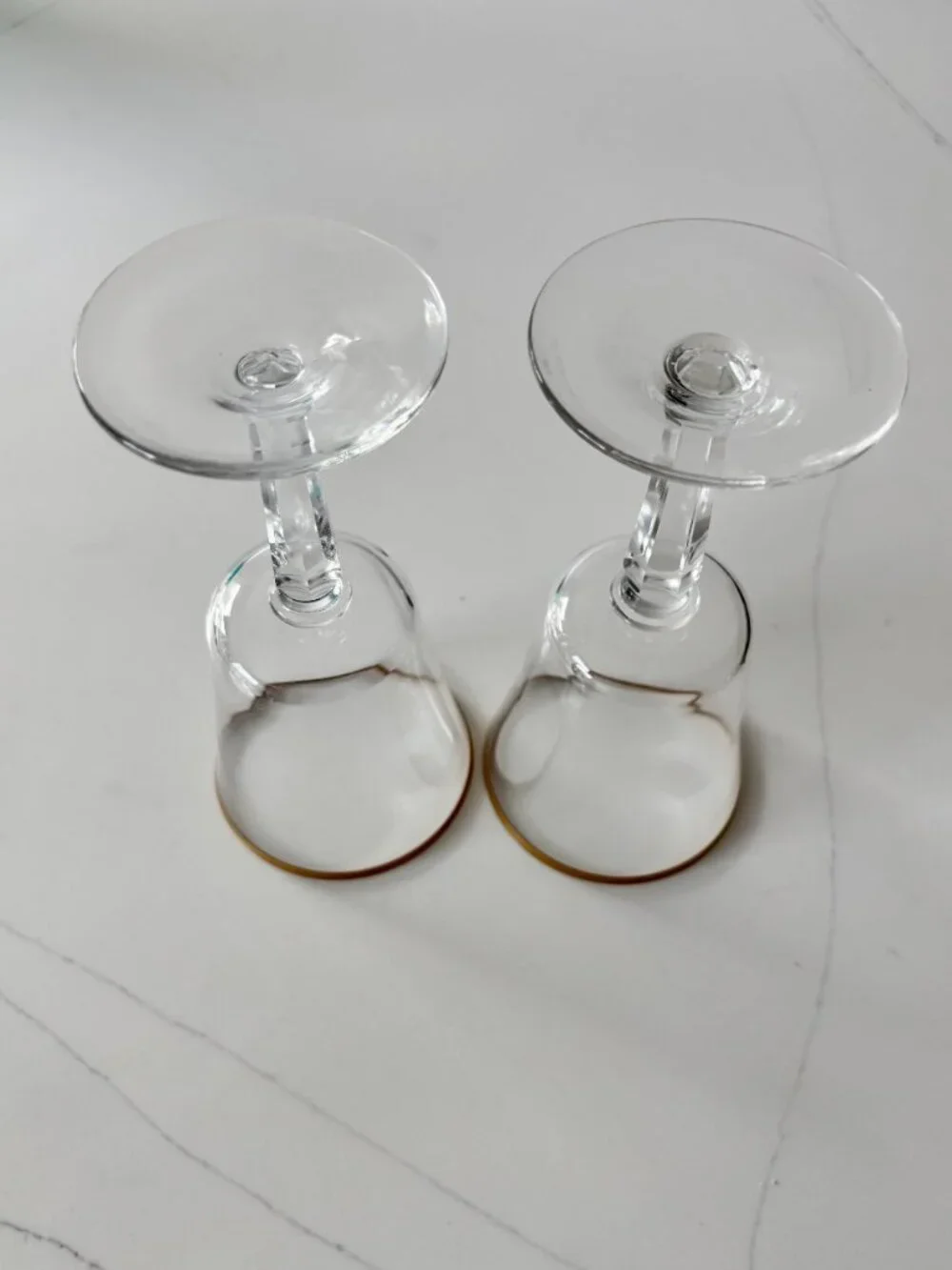 Lenox Crystal ETERNAL Gold Trim Water|Wine Glass Barclay Shape Set of 2 EUC